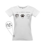Tričko "Coffee, dogs, sunshine" - bílé - Image 3