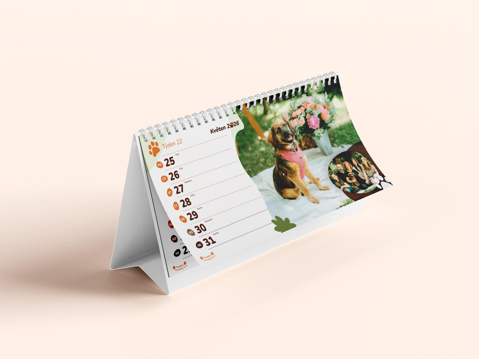 Tlapkový charitativní stolní kalendář 2026 - Image 3